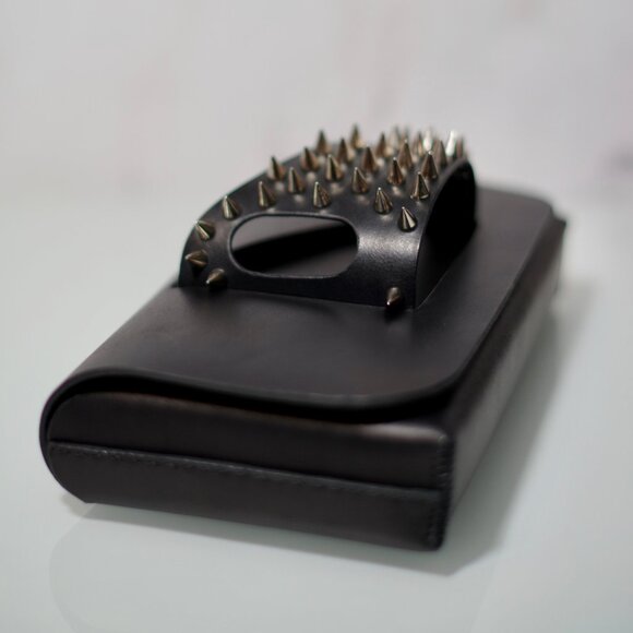 Wearable Clutch with Spike Studded detail - Italian Vachetta Leather - Picture 9 of 15